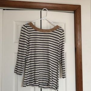 Banana Republic 3/4 Stripped Top